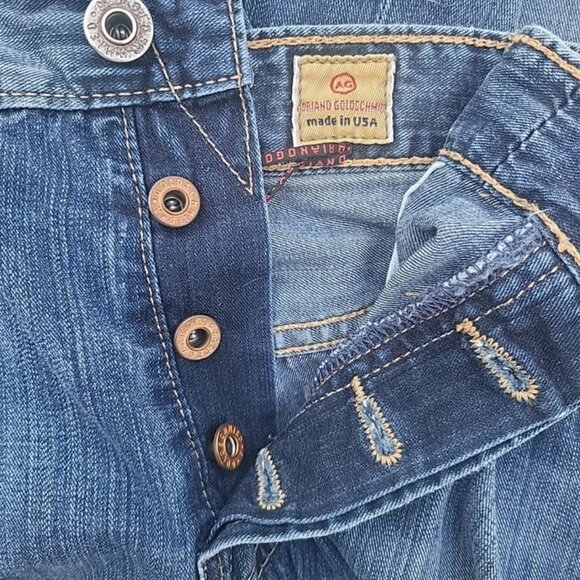 Adriano Goldschmied Men's 38x34 Blue Baggy The Symbol Wide Leg Faded Denim - Picture 3 of 8